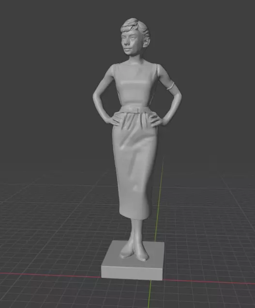 Audrey Hepburn 3D print model_12