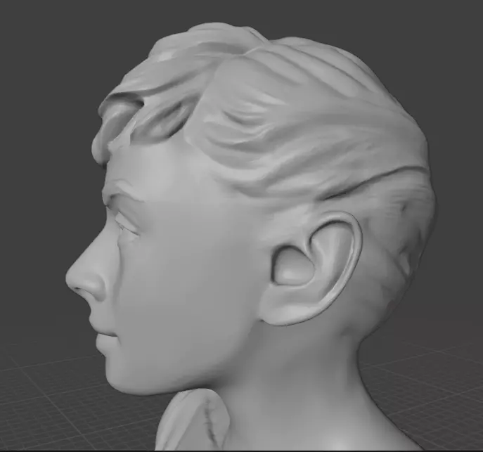 Audrey Hepburn 3D print model_26