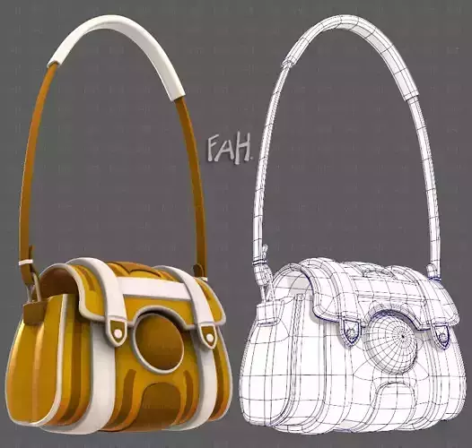 Bag V15 Low-poly 3D model