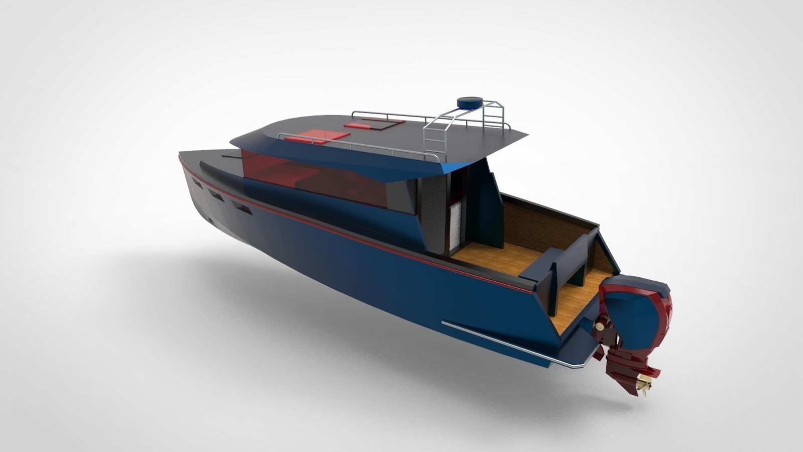 Small Yacht 3D model_4