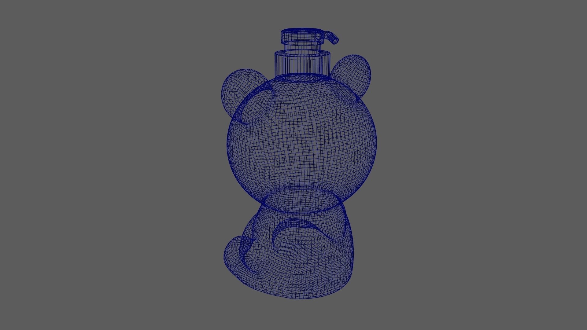 Bear Liquid Soap Dispenser Red 3D model_14