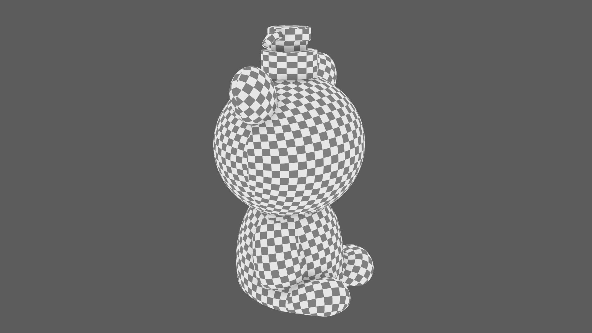 Bear Liquid Soap Dispenser Red 3D model_20