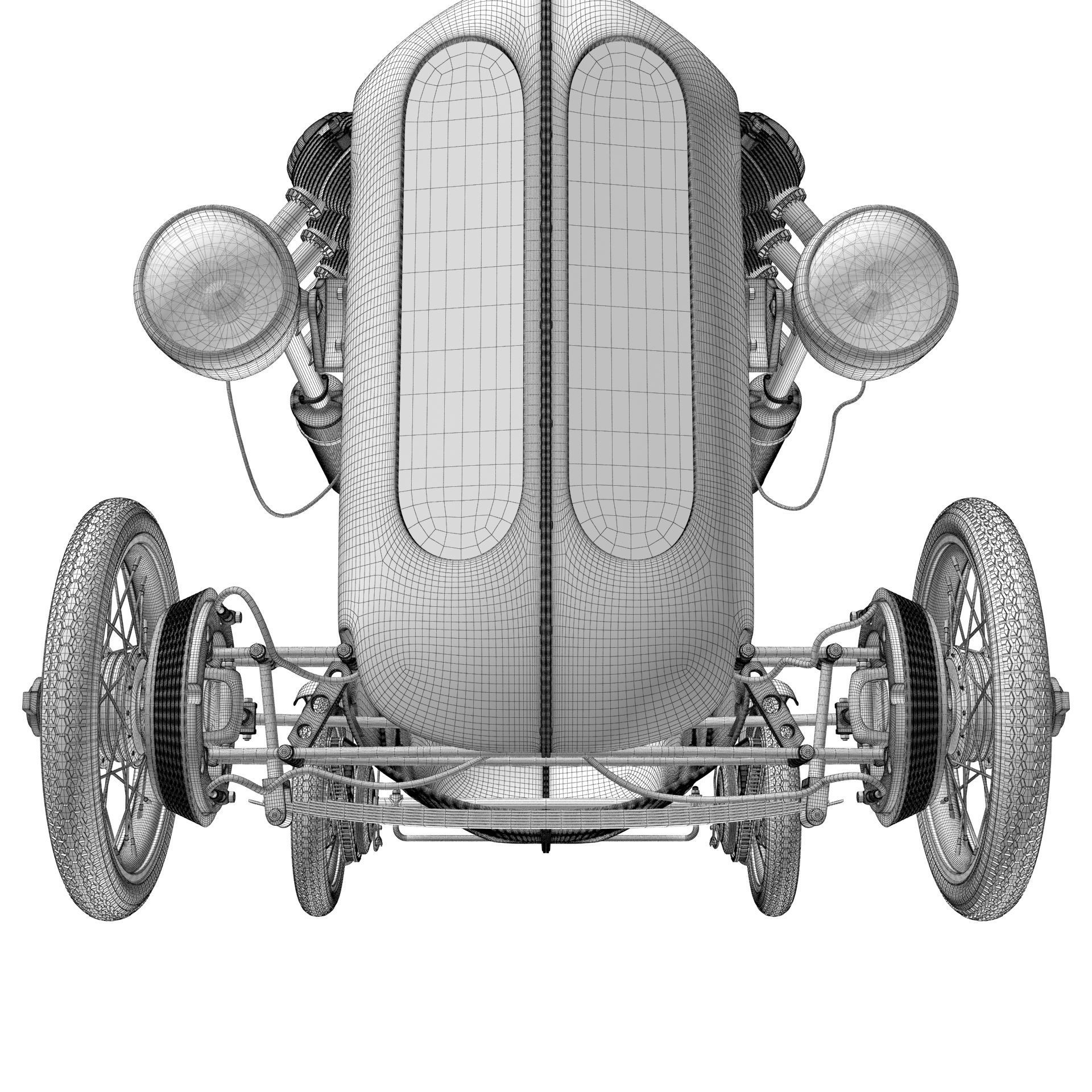 Steampunk Race Car 3D model_28