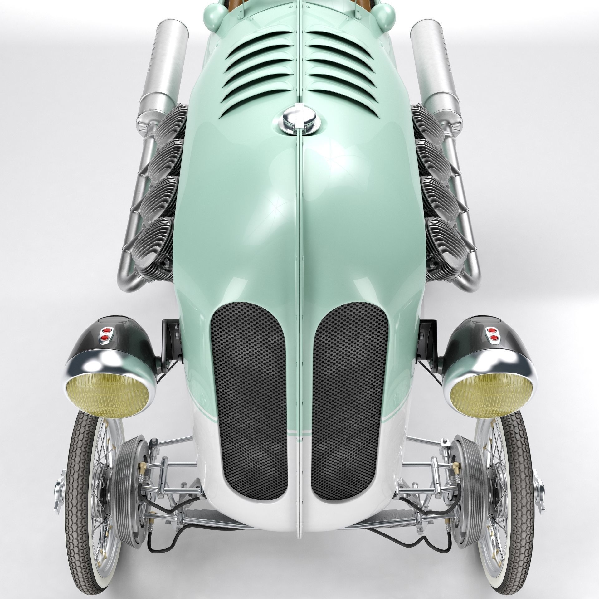 Steampunk Race Car 3D model_11