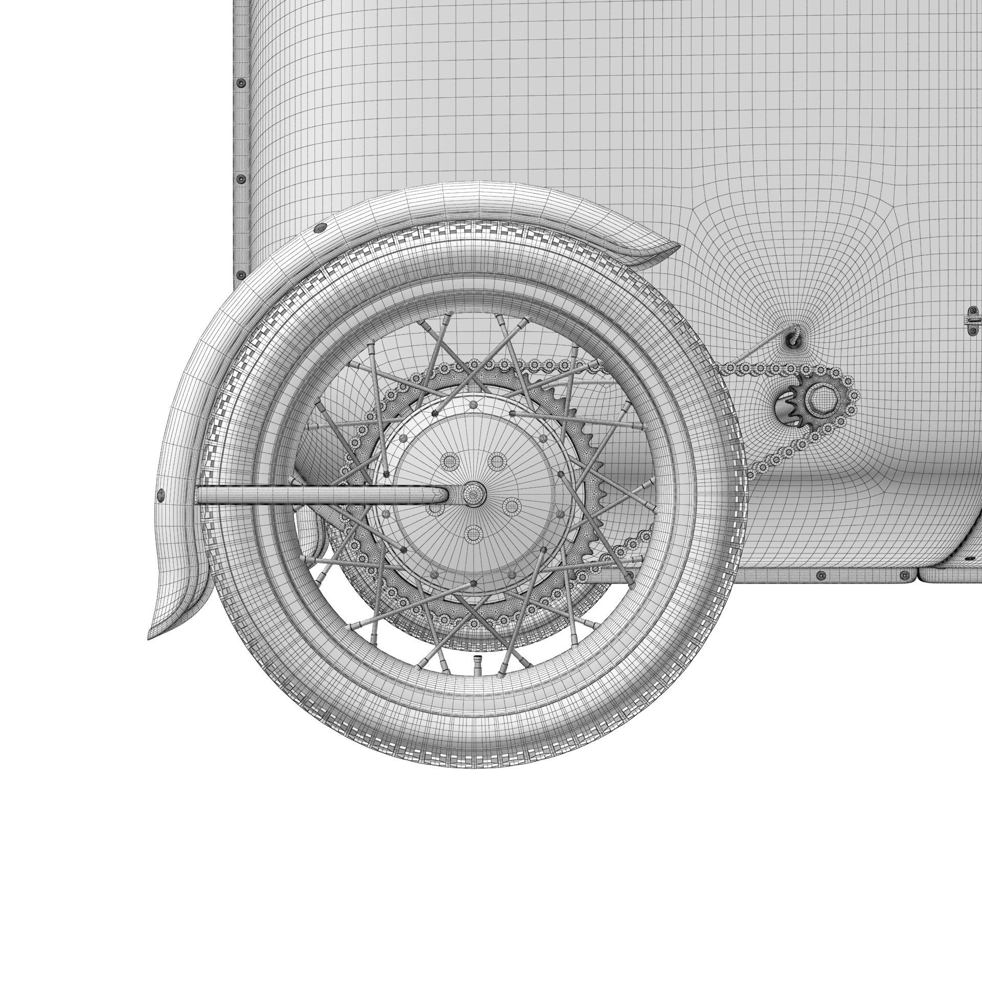 Steampunk Race Car 3D model_24