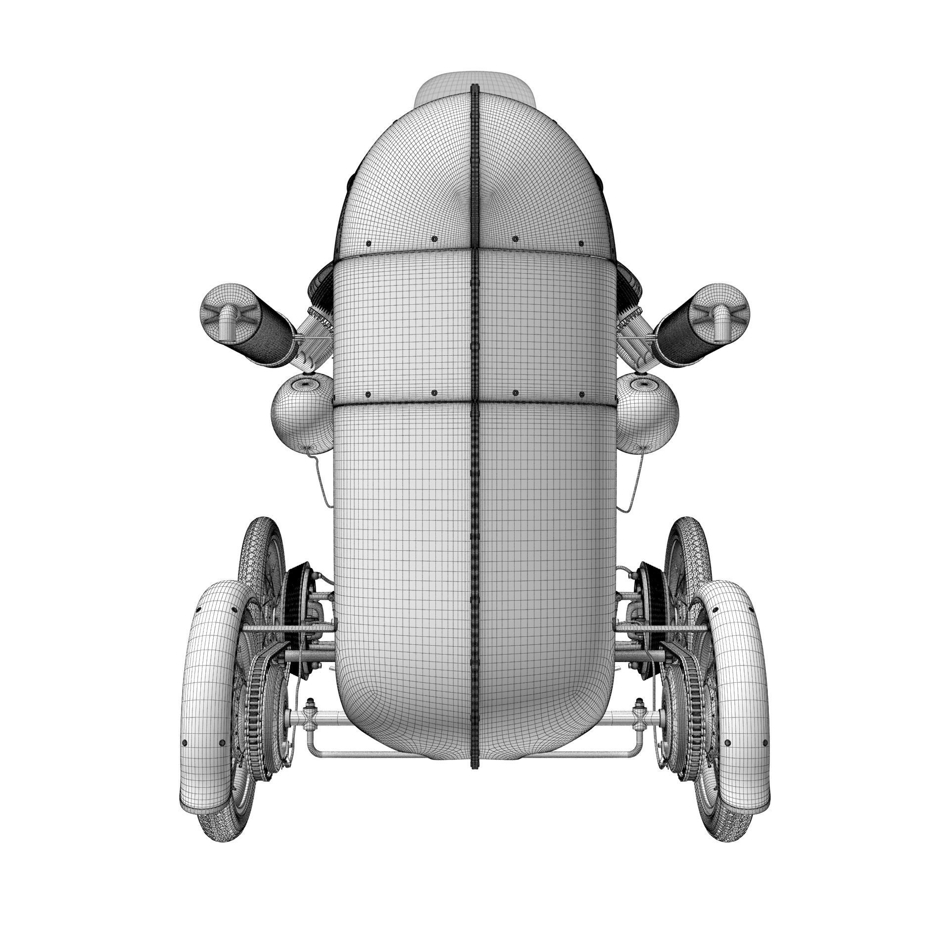 Steampunk Race Car 3D model_20