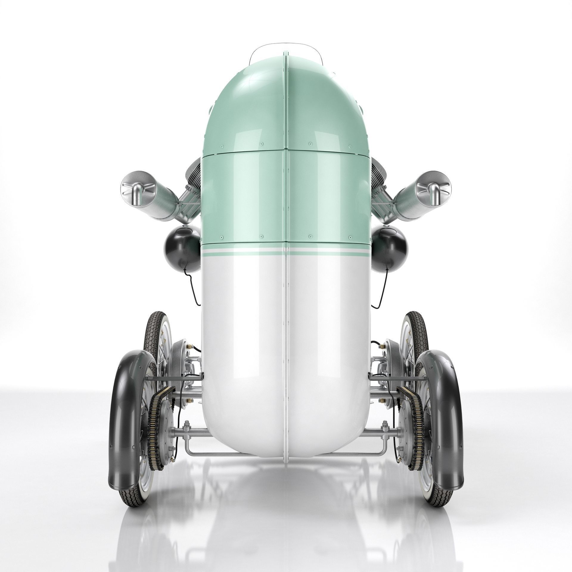 Steampunk Race Car 3D model_5