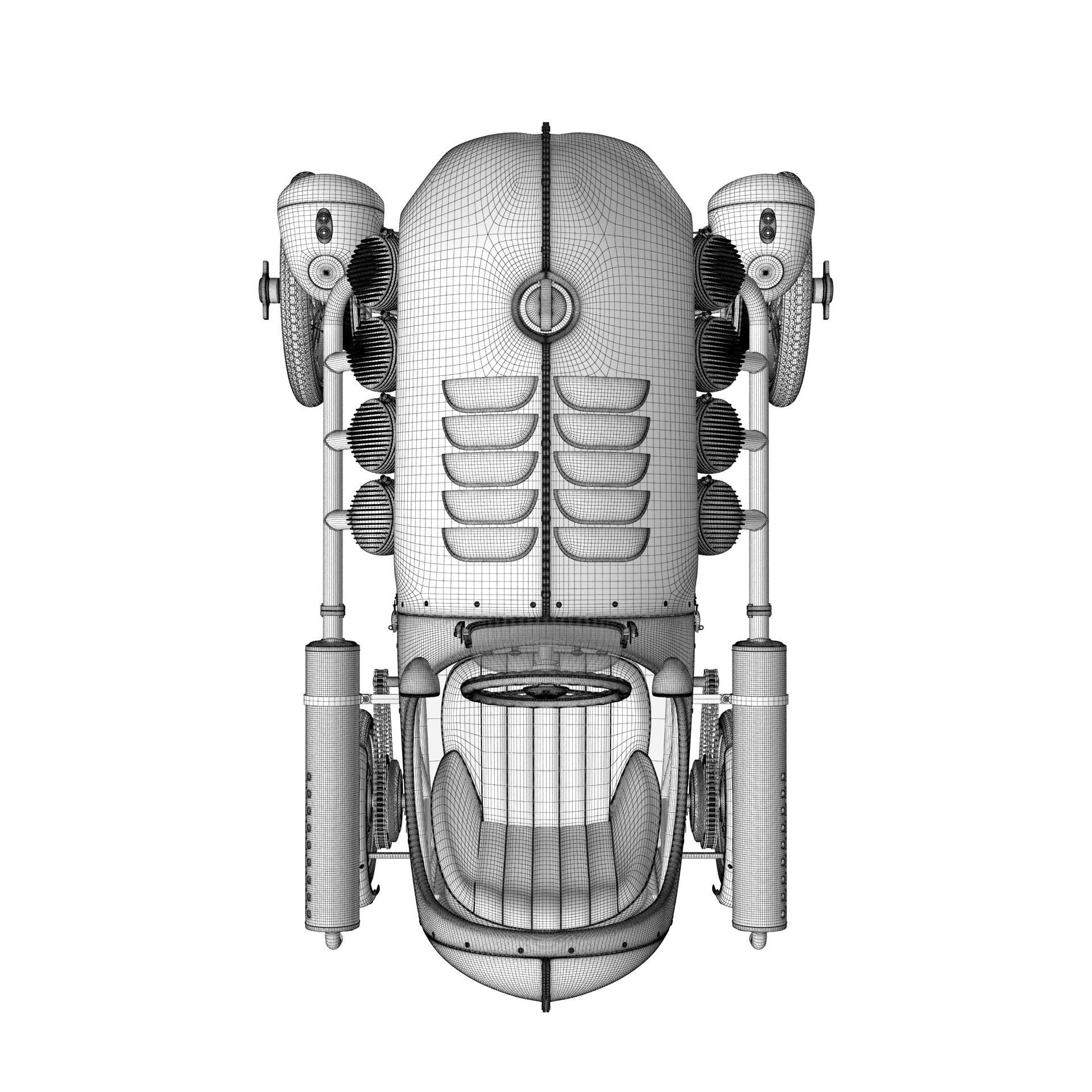 Steampunk Race Car 3D model_23