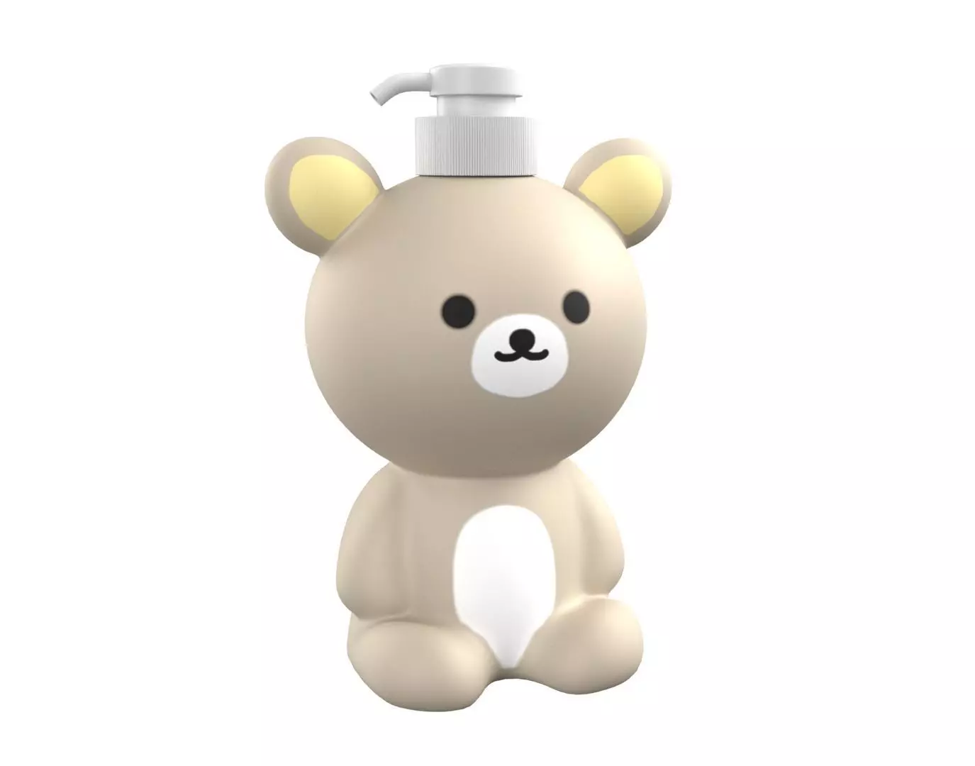 Bear Liquid Soap Dispenser White 3D model