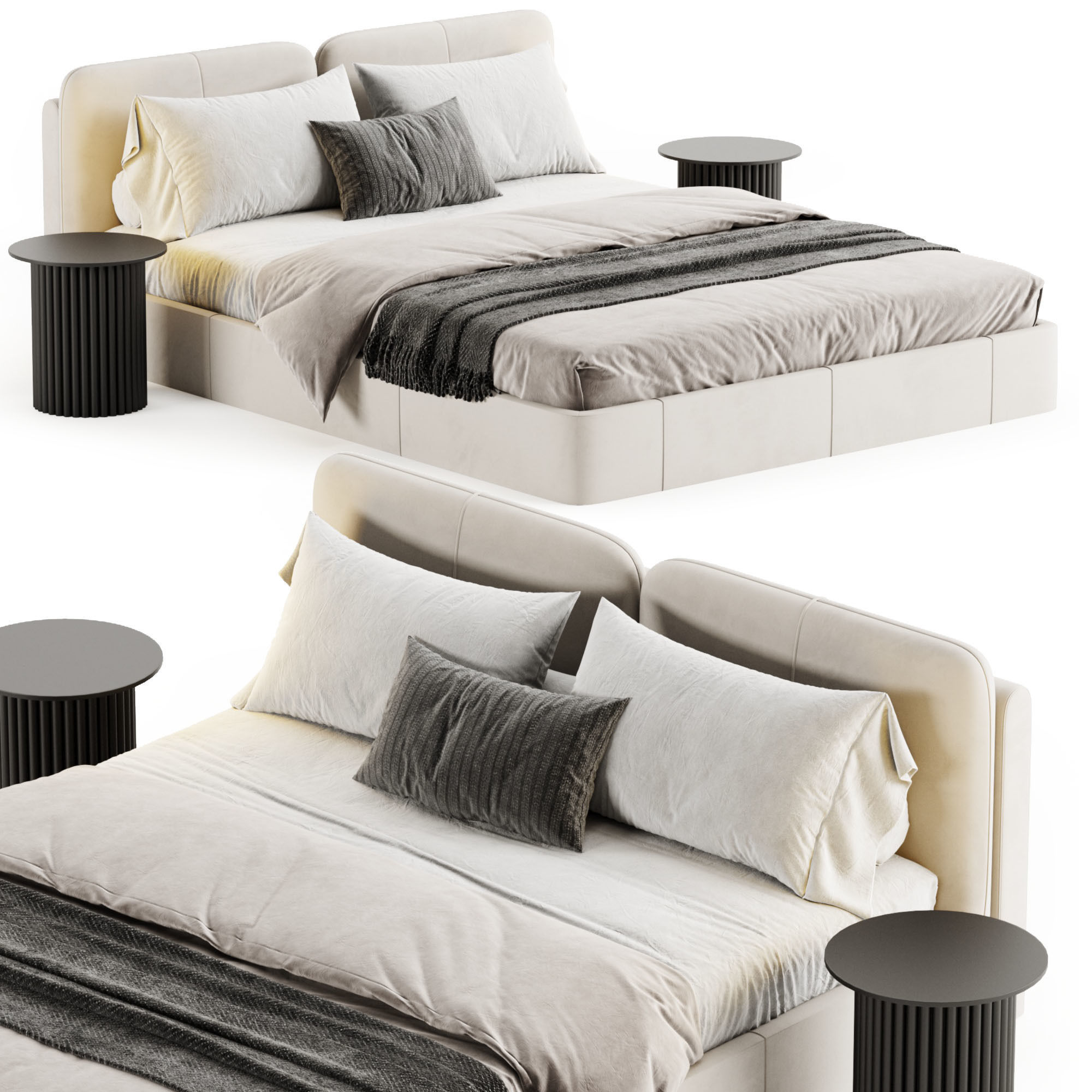 LETTO Lulu Bed 3D model_3