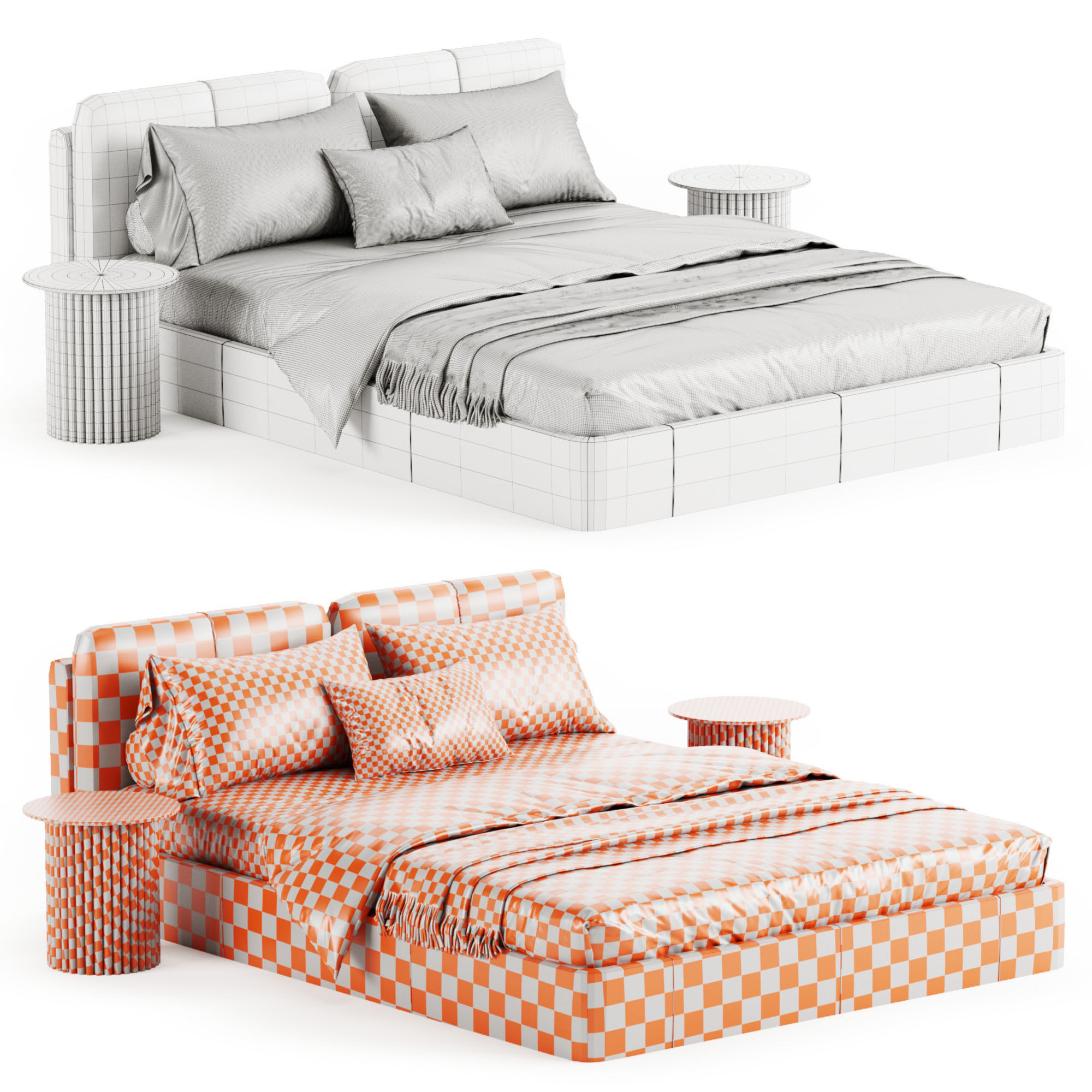 LETTO Lulu Bed 3D model_4