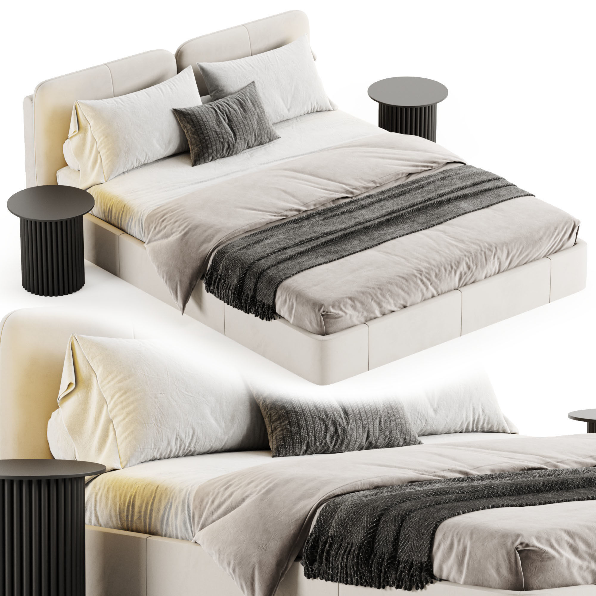 LETTO Lulu Bed 3D model_2