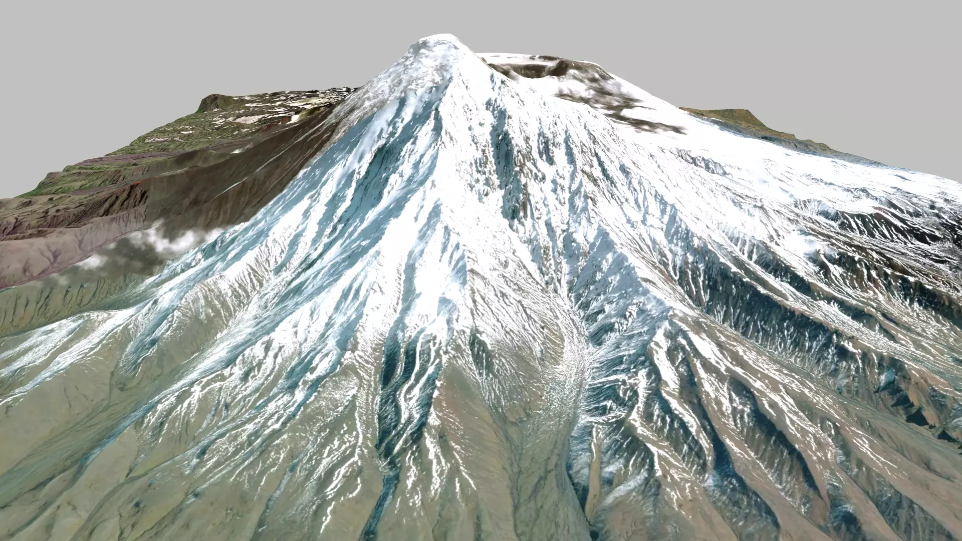 Volcano Tolbachik Kamchatka 3D model_0