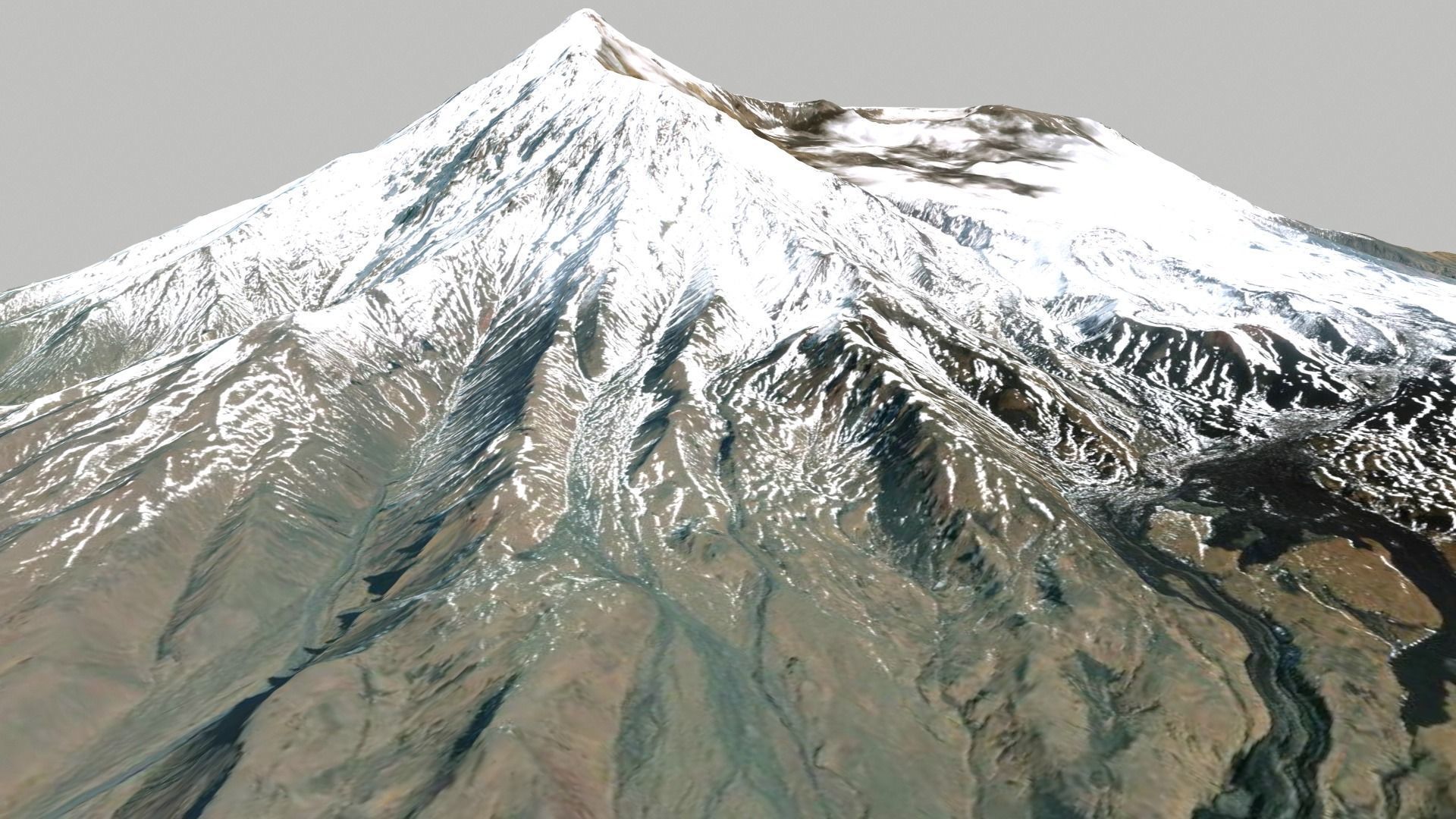 Volcano Tolbachik Kamchatka 3D model_3