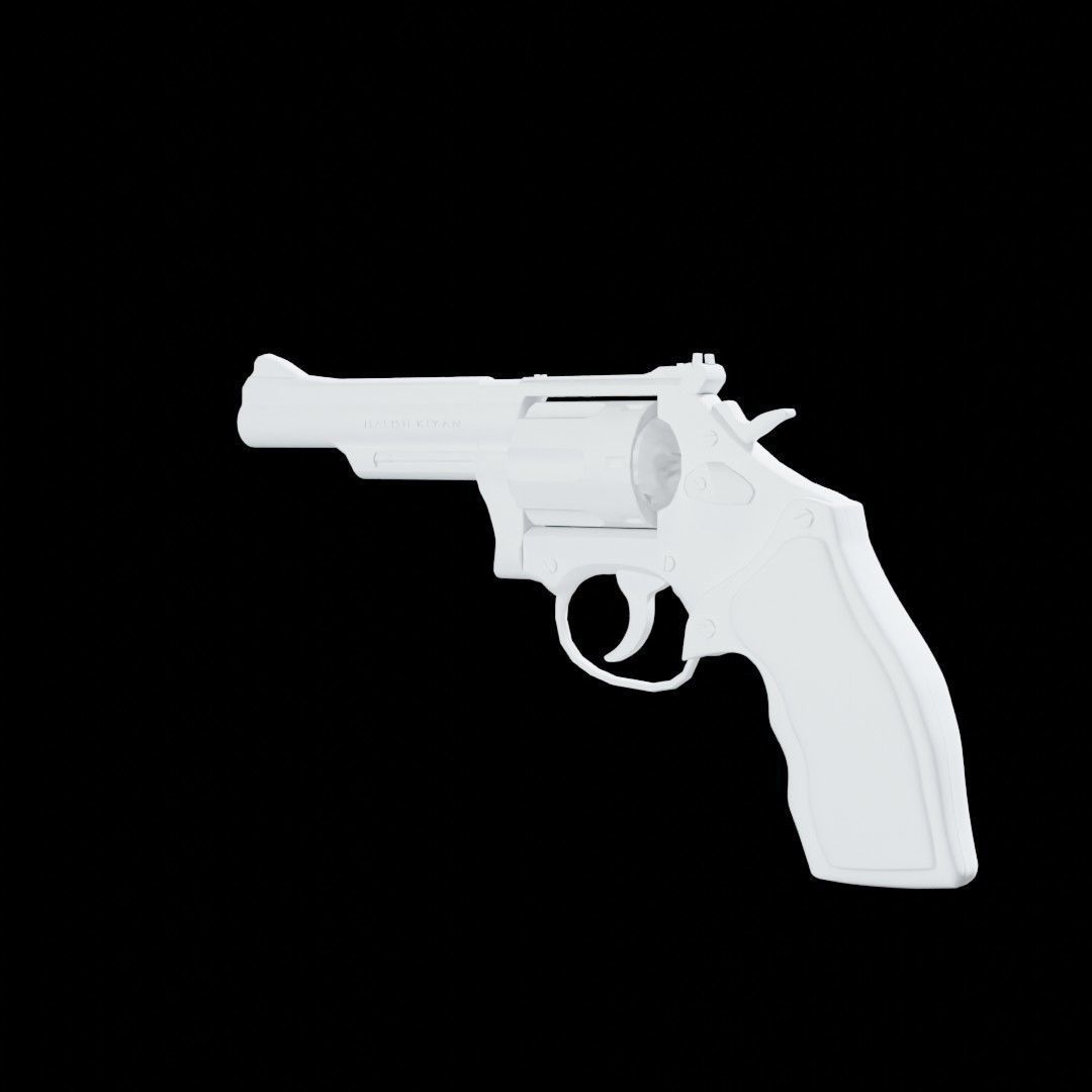 3D Revolver Model 3D model_3