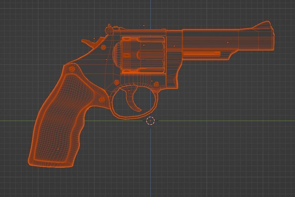 3D Revolver Model 3D model_2