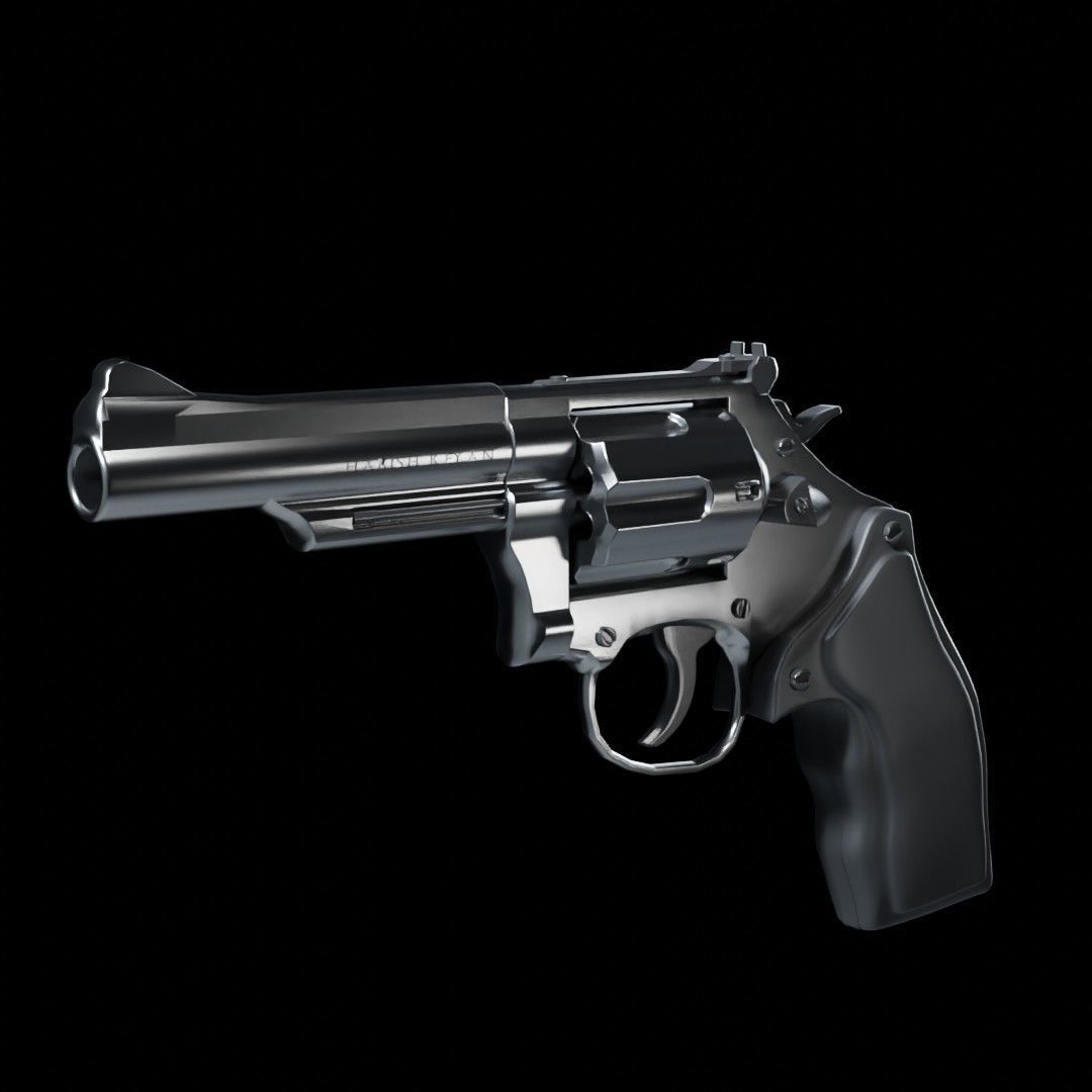 3D Revolver Model 3D model_1