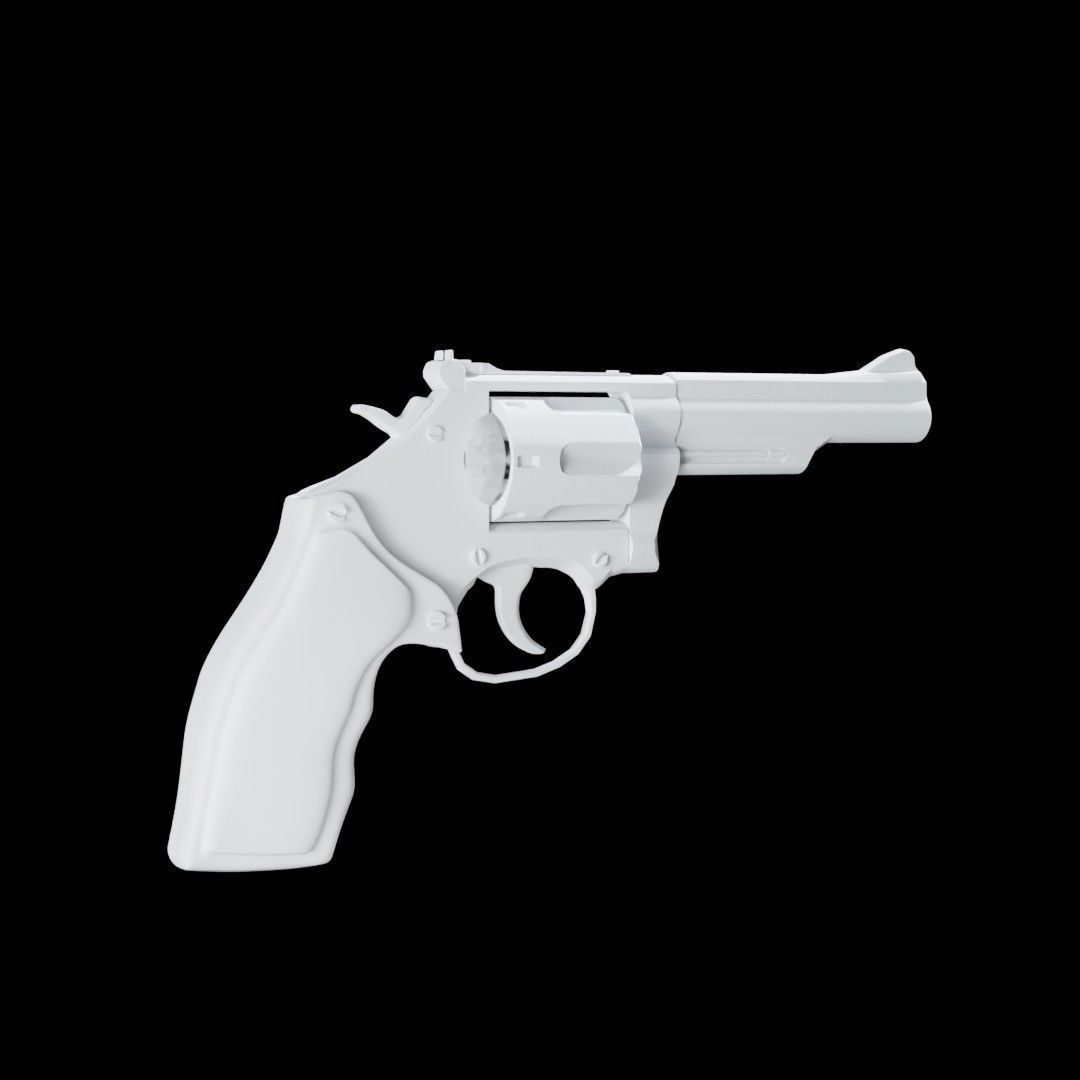 3D Revolver Model 3D model_4