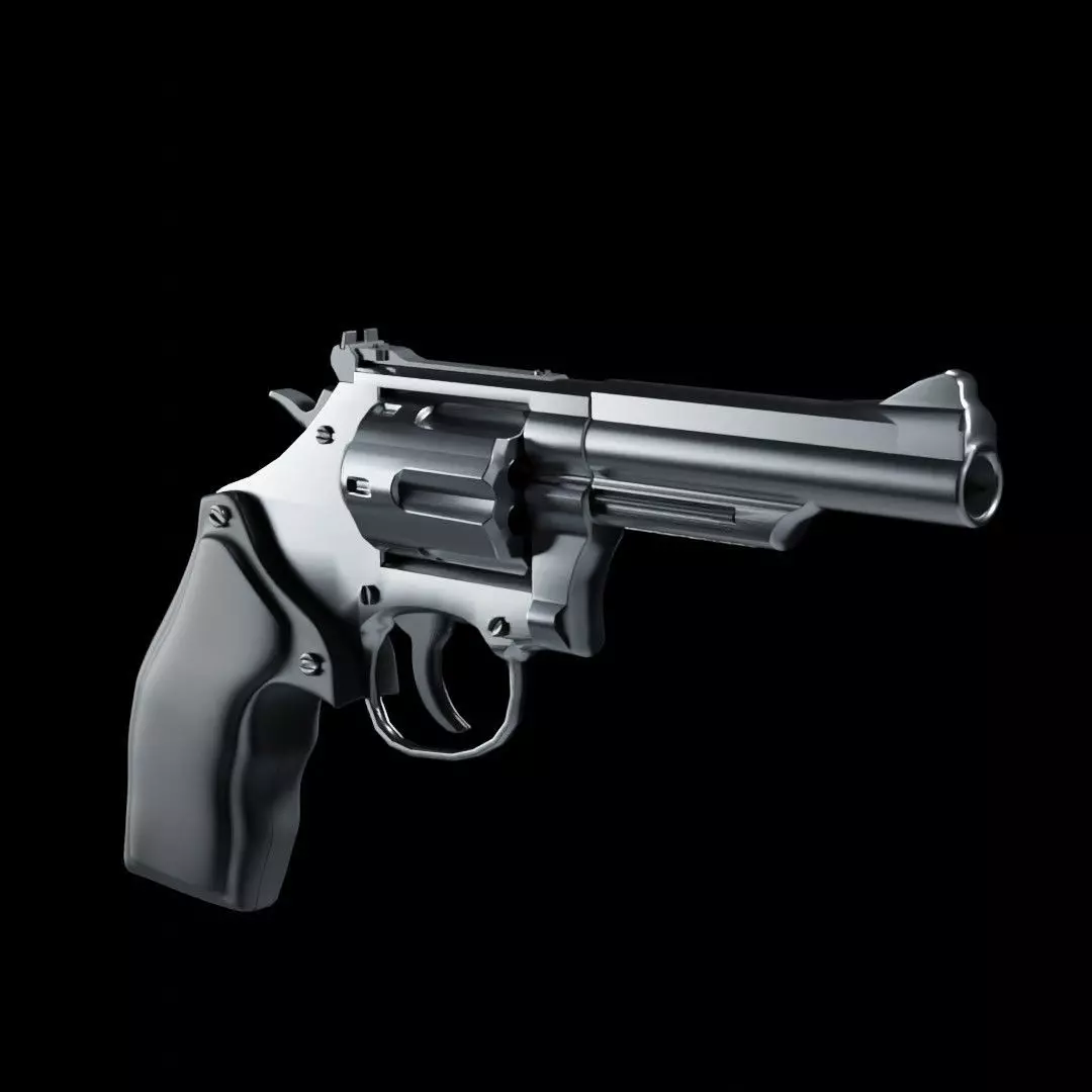 3D Revolver Model 3D model_0