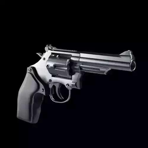 3D Revolver Model 3D model