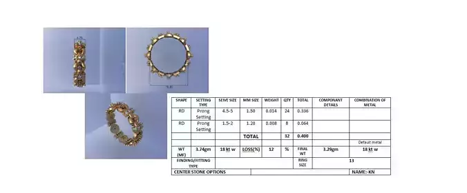 Diamond Band Ring 3D Print Model