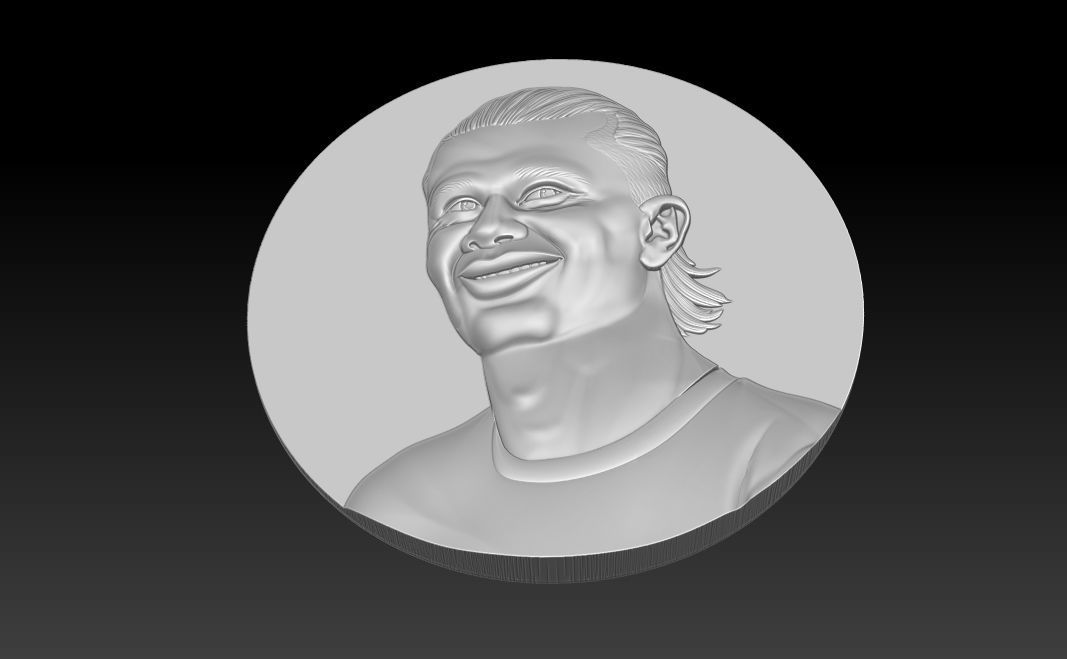 Erling Haaland bust for 3D printing 3D print model_11