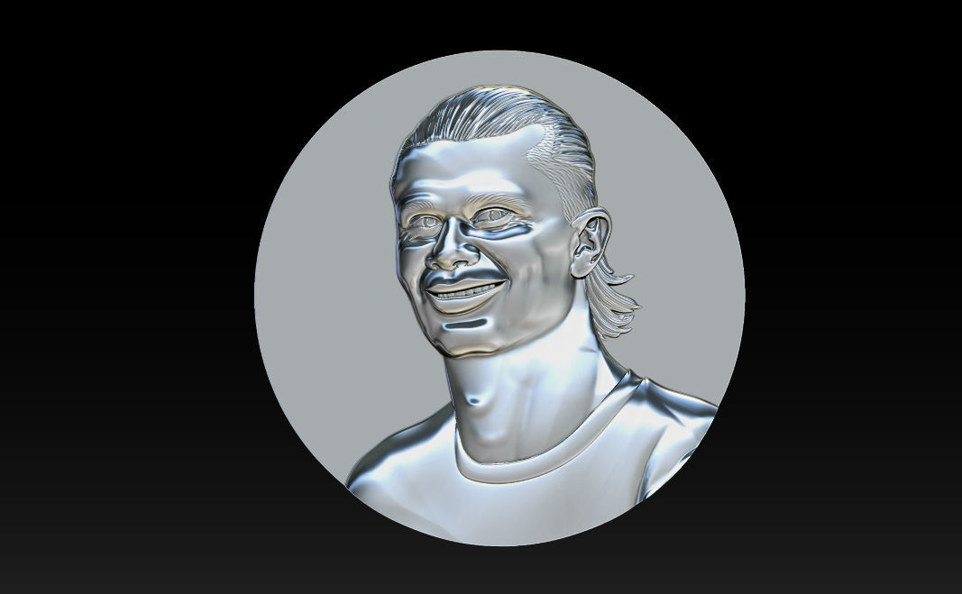 Erling Haaland bust for 3D printing 3D print model_14