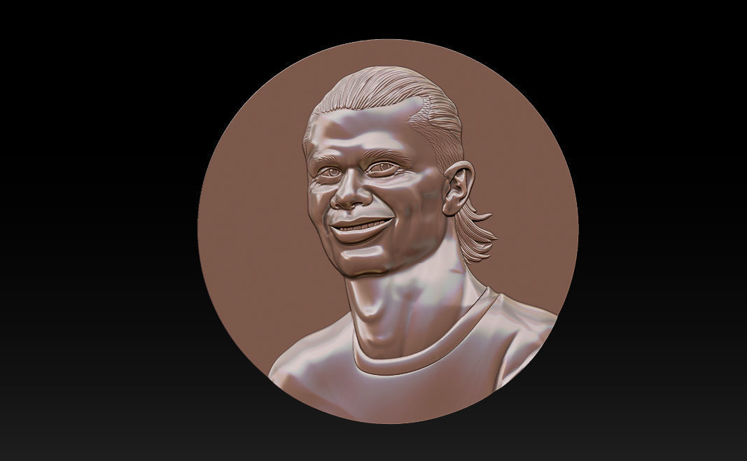 Erling Haaland bust for 3D printing 3D print model_17
