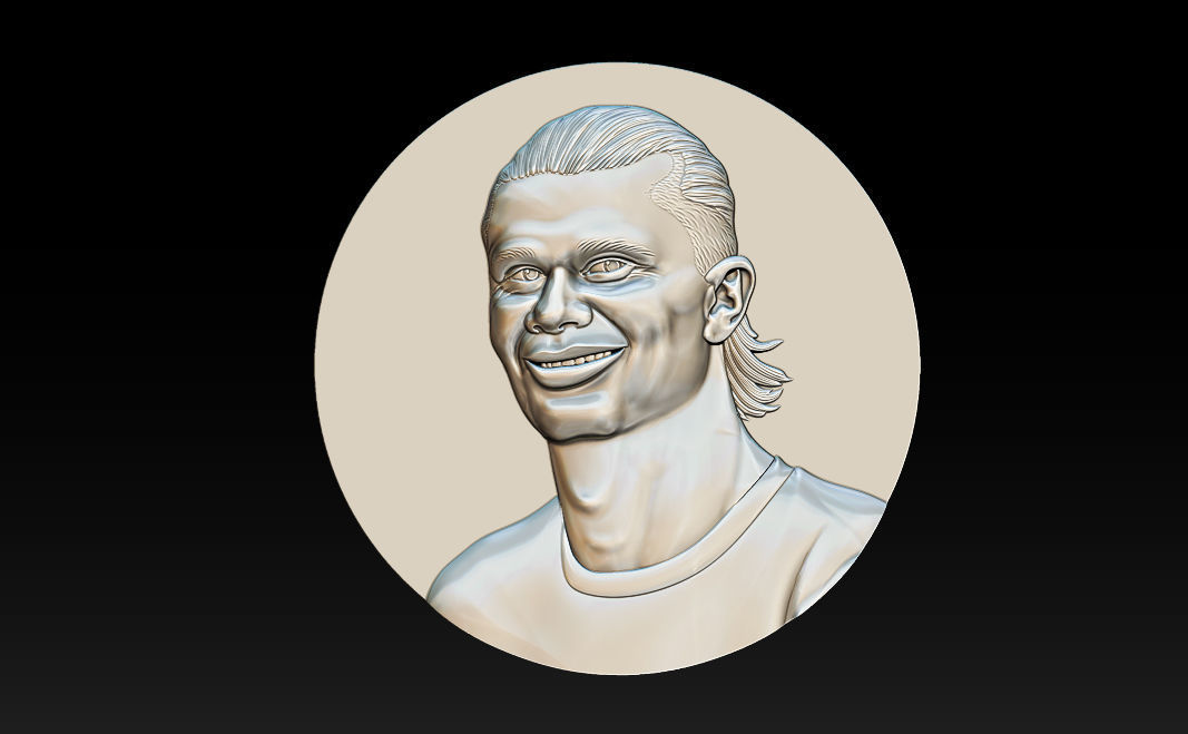 Erling Haaland bust for 3D printing 3D print model_8