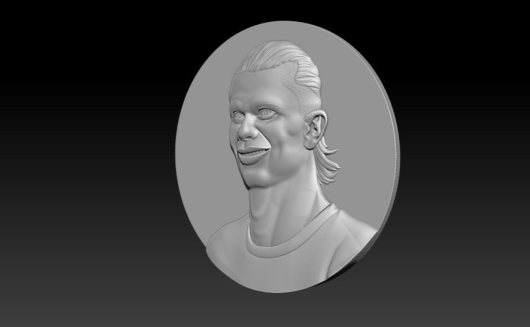 Erling Haaland bust for 3D printing 3D print model_9