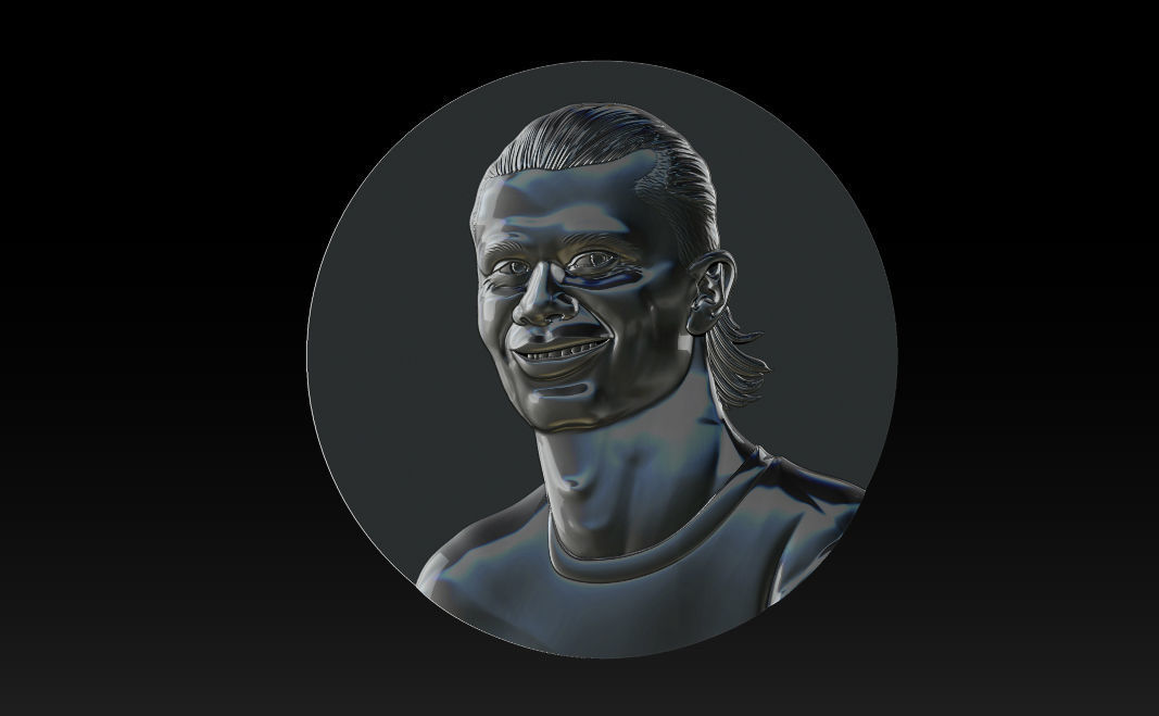 Erling Haaland bust for 3D printing 3D print model_16
