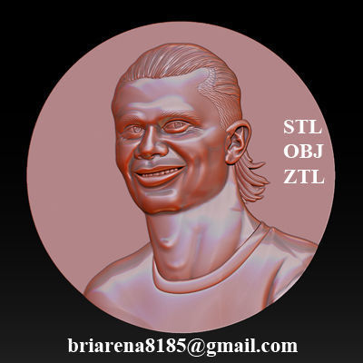 Erling Haaland bust for 3D printing 3D print model_1