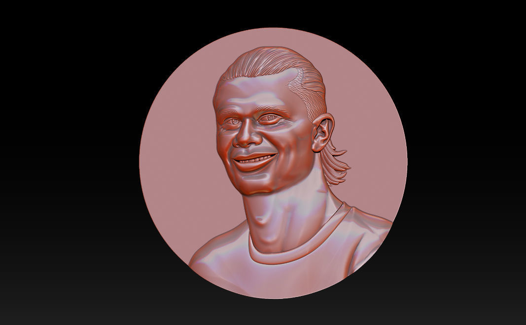 Erling Haaland bust for 3D printing 3D print model_13