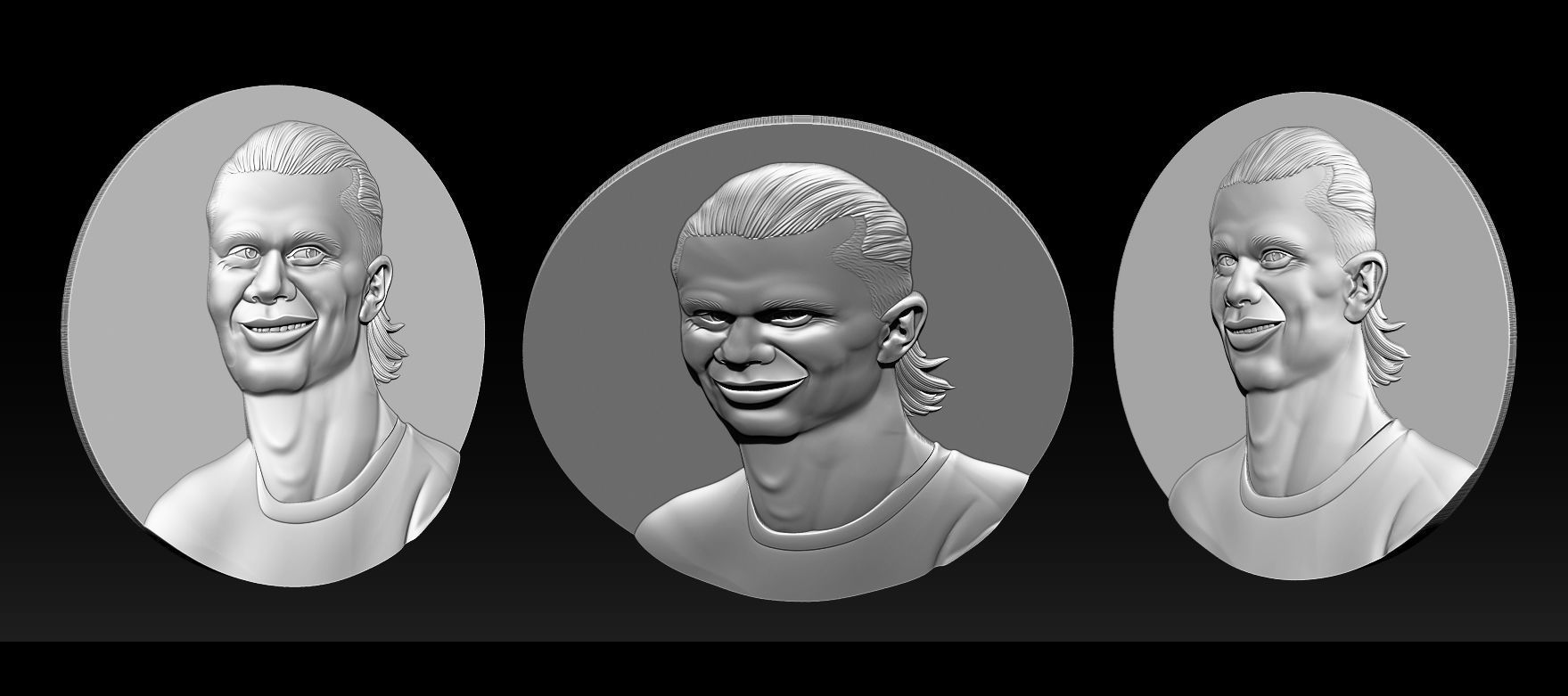 Erling Haaland bust for 3D printing 3D print model_7