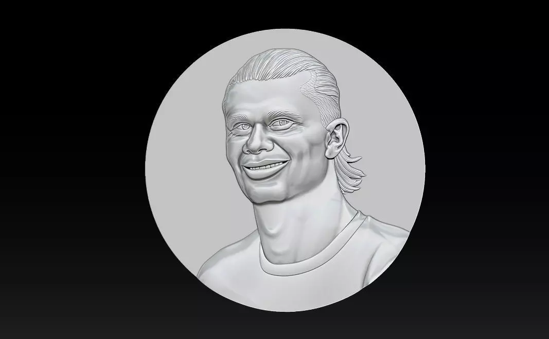 Erling Haaland bust for 3D printing 3D print model_0