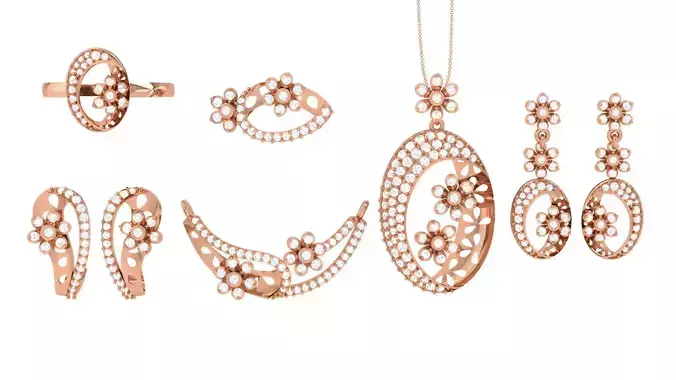 Ring Earrings Pendant Necklace Bracelet Pack