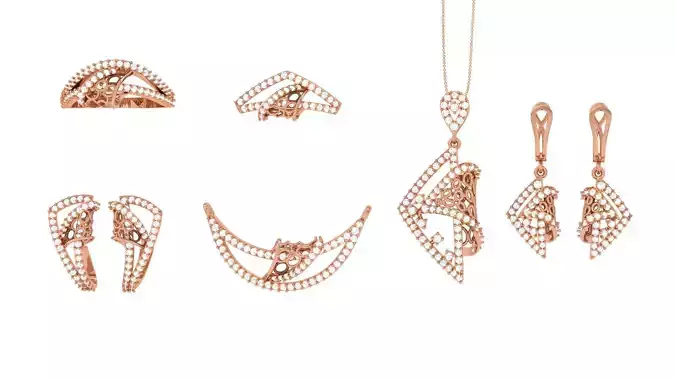 Ring Earrings Pendant Necklace Bracelet Pack