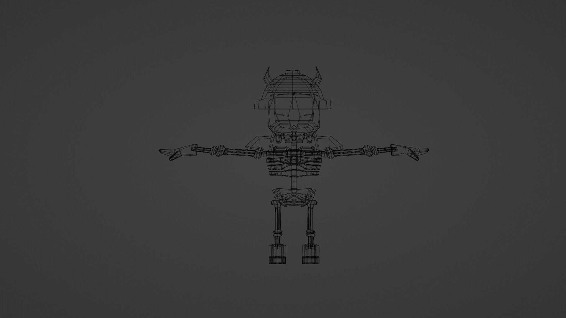 Low Poly Skeleton Warrior-Rigged and Sword Low-poly 3D model_2