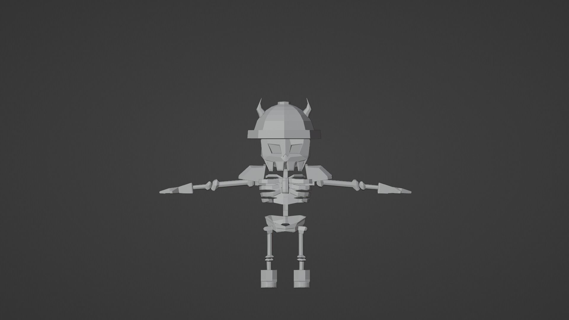 Low Poly Skeleton Warrior-Rigged and Sword Low-poly 3D model_4