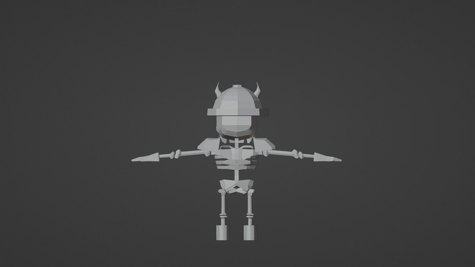 Low Poly Skeleton Warrior-Rigged and Sword Low-poly 3D model_5