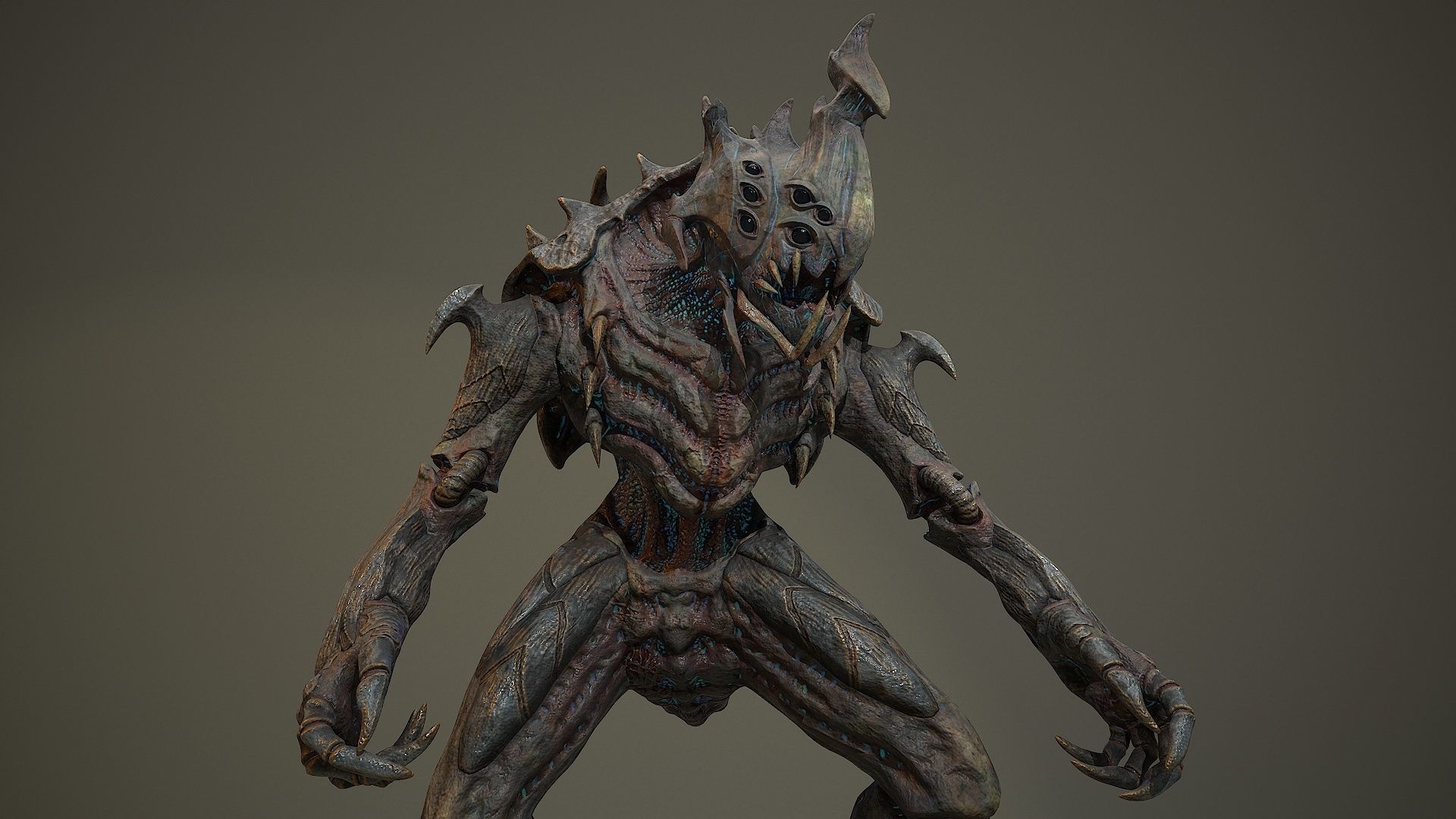 Armored beetle Low-poly 3D model_16