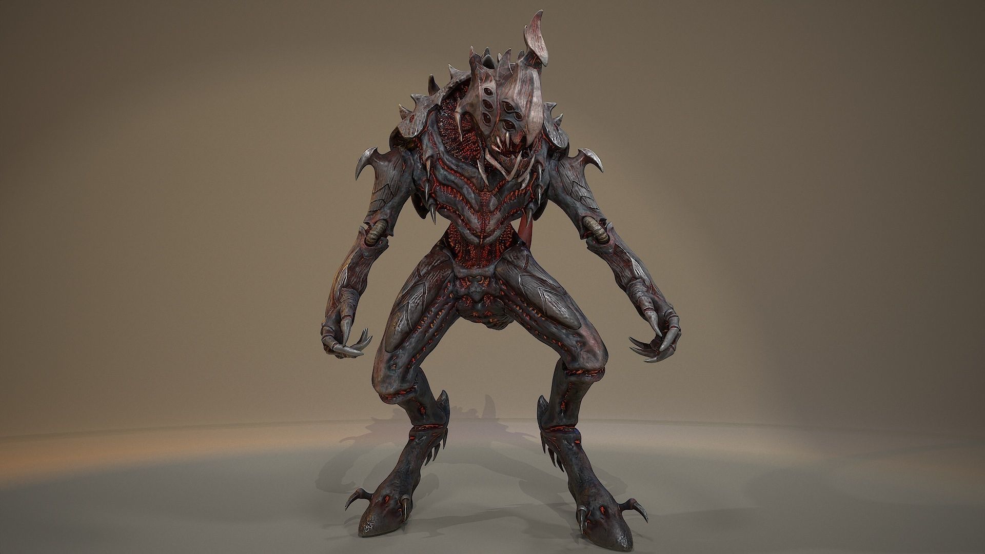 Armored beetle Low-poly 3D model_11