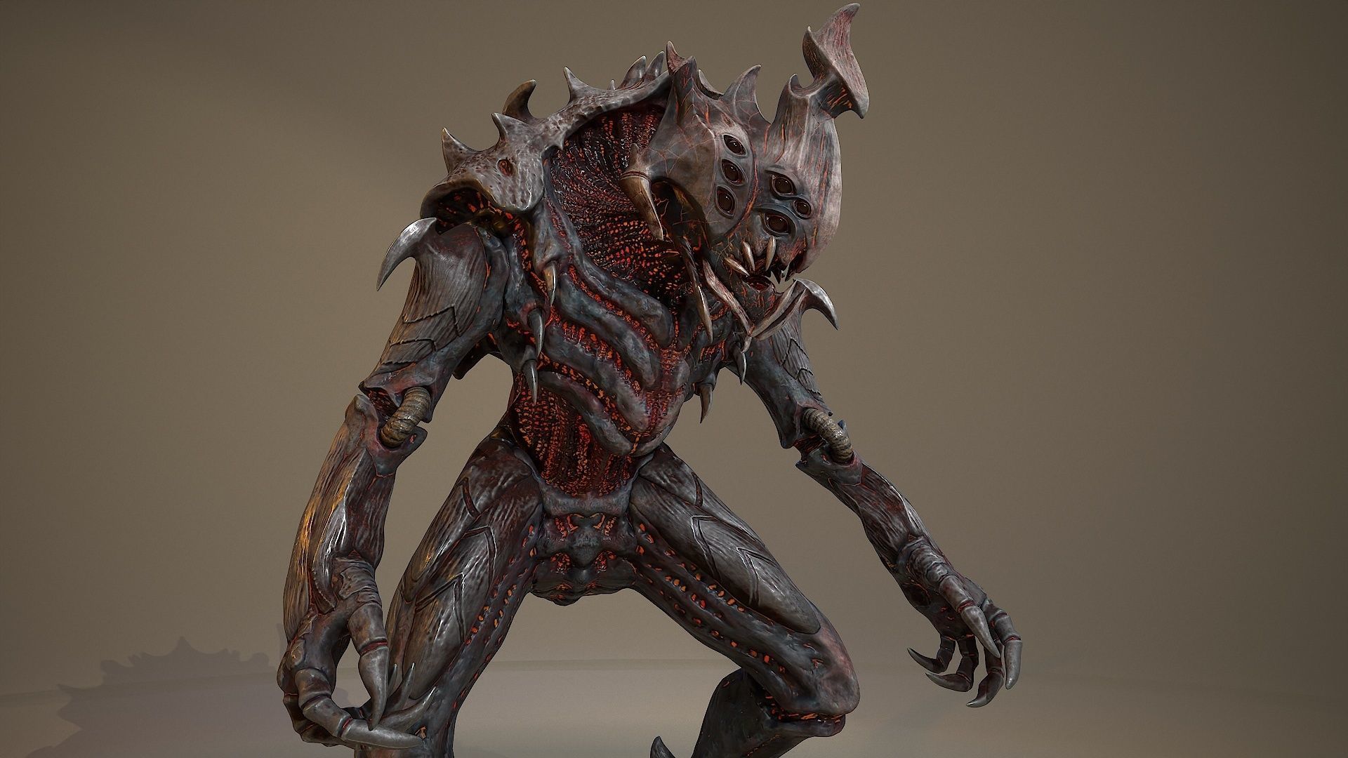 Armored beetle Low-poly 3D model_12