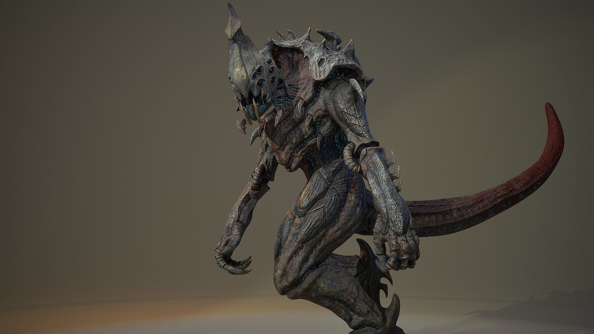 Armored beetle Low-poly 3D model_19