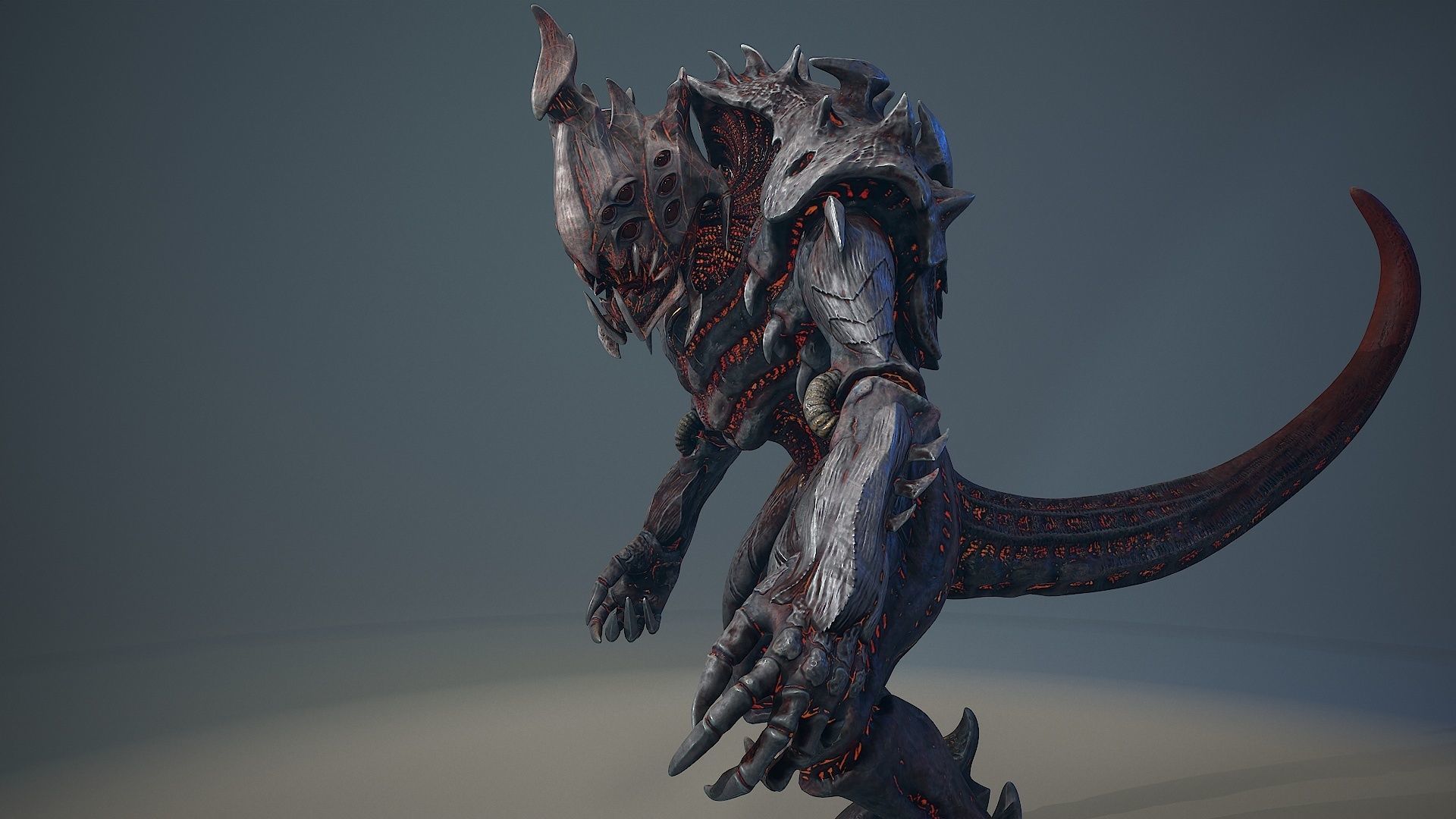 Armored beetle Low-poly 3D model_13