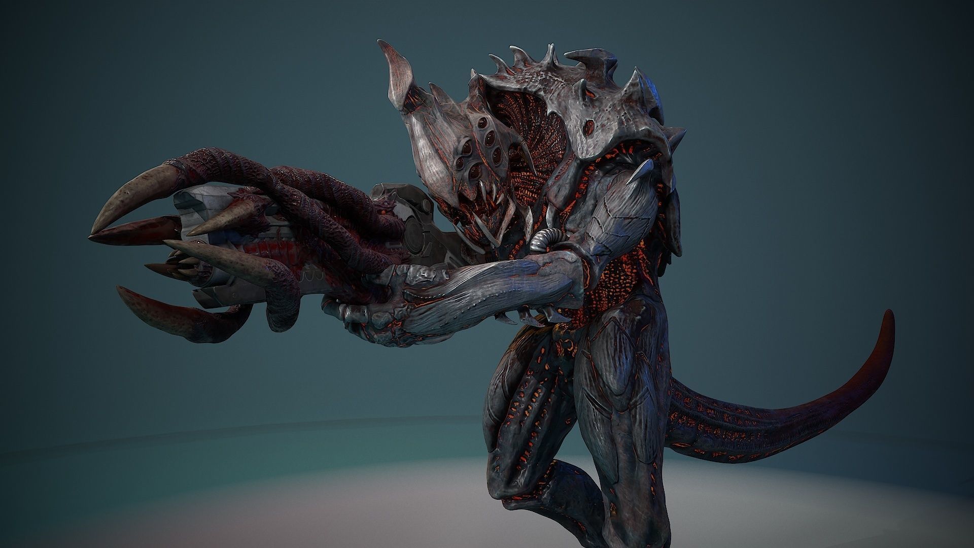 Armored beetle Low-poly 3D model_4