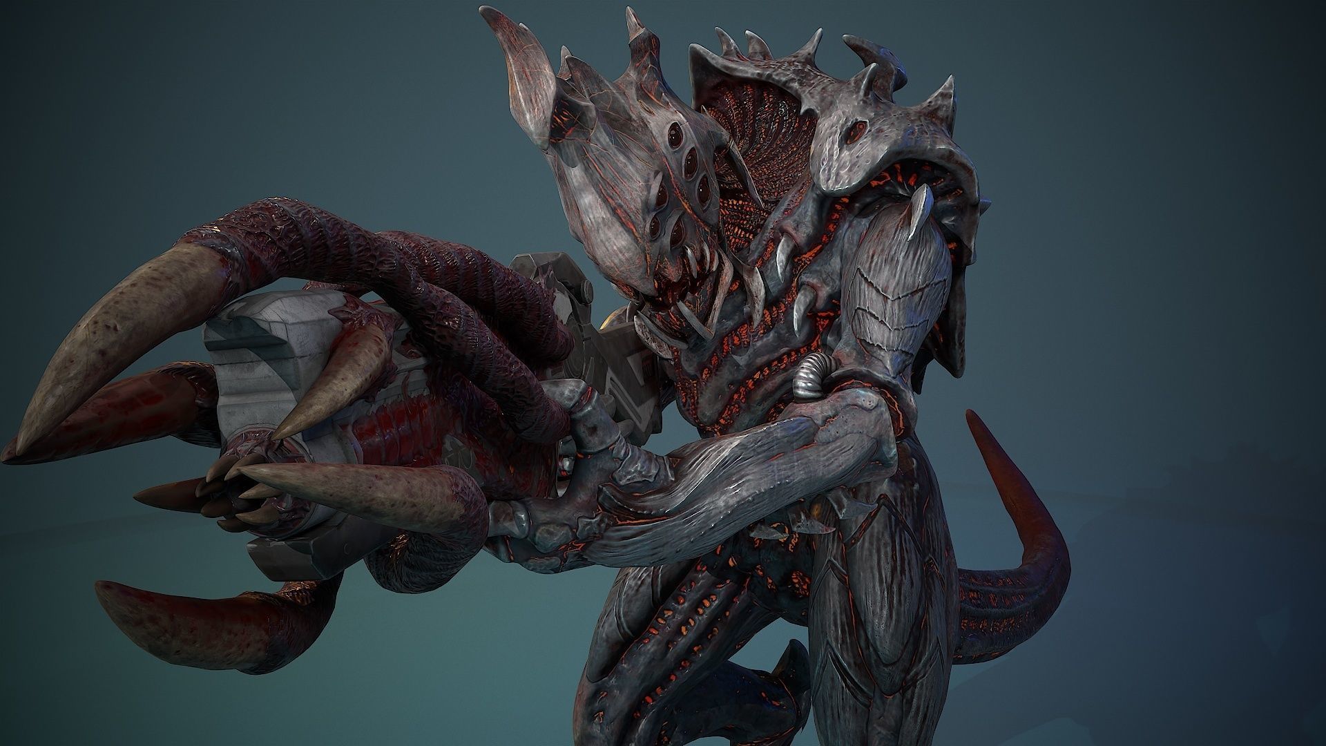 Armored beetle Low-poly 3D model_7