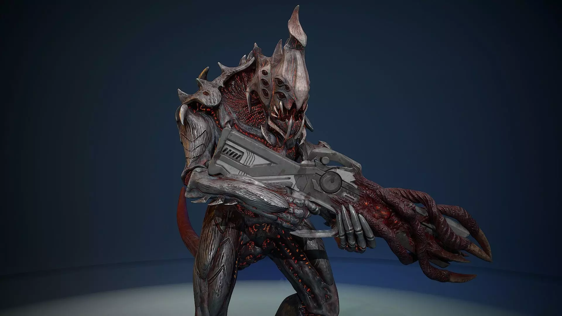 Armored beetle Low-poly 3D model_0