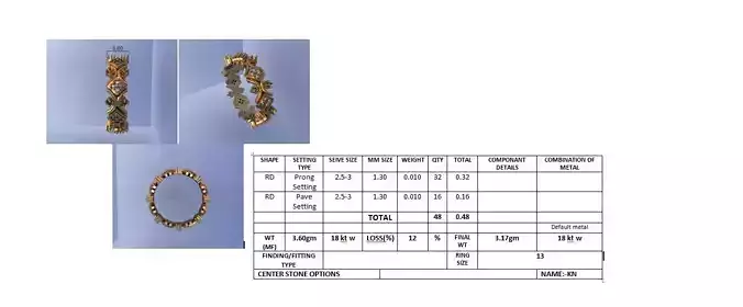 Diamond Band Ring 3D Print Model