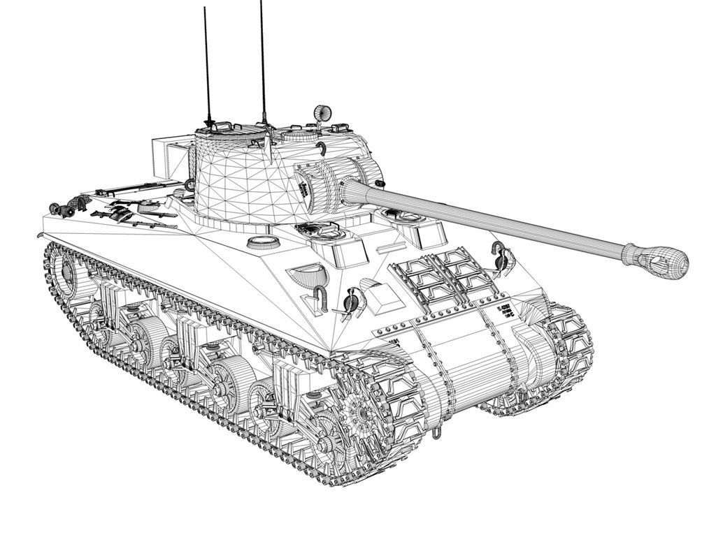 British Shermans - Collection 3D model_27